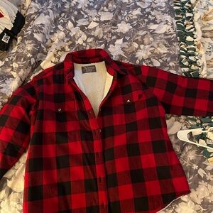 Natural Reflections Red and Black Plaid Jacket